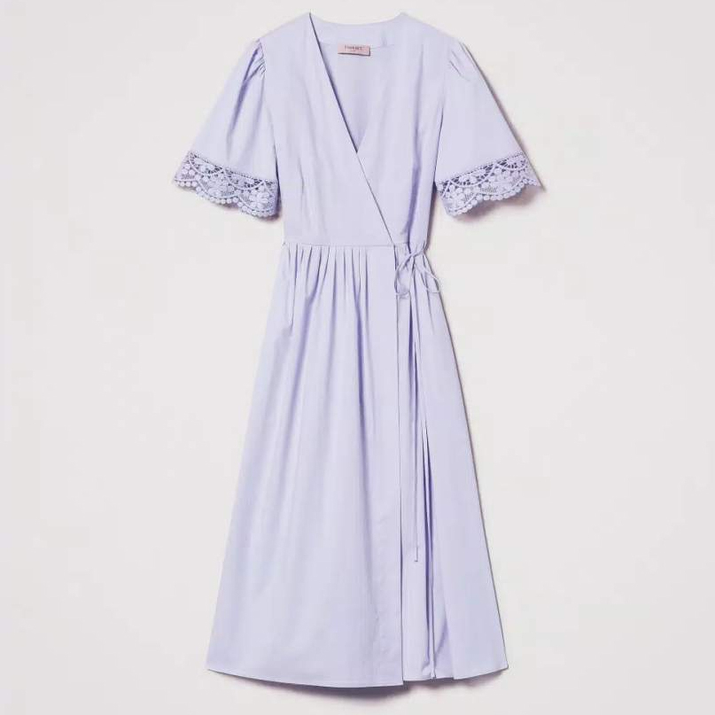 Women's 'Longuette With Lace' Midi Dress