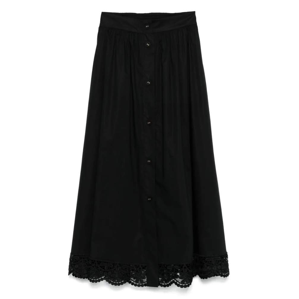 Women's 'Lace-Trim' Midi Skirt