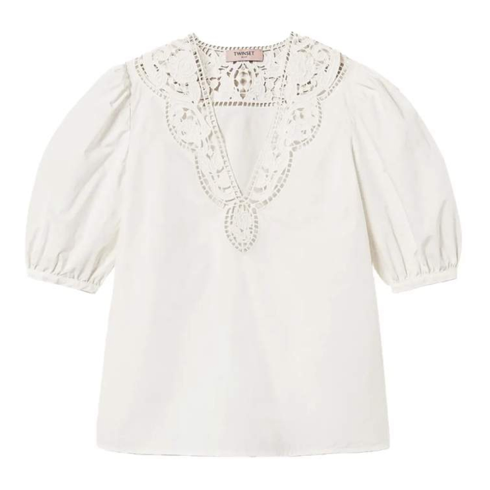 Blouse à manches courtes 'Broderie-Anglaise' pour Femmes