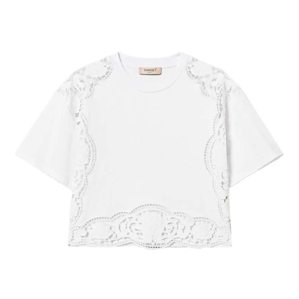 Women's 'Broderie-Anglaise' Short sleeve Blouse