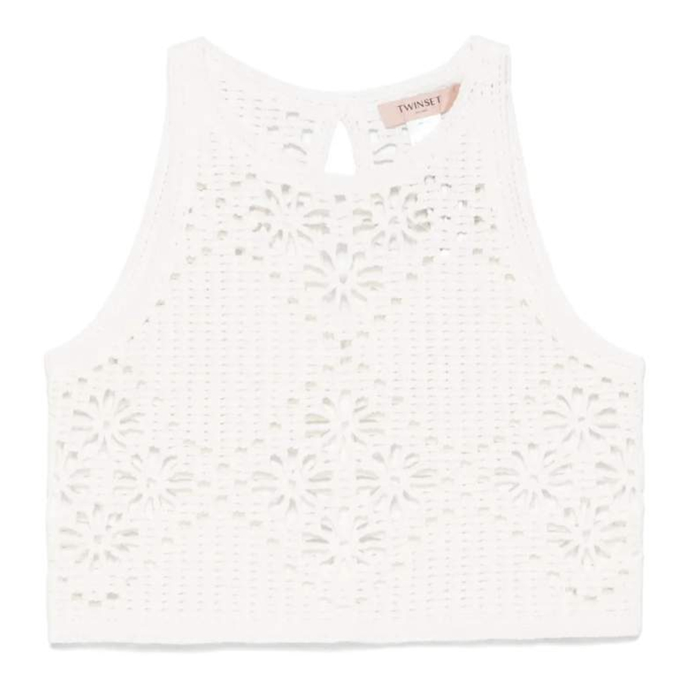 Women's 'Crochet-Knit' Sleeveless Top