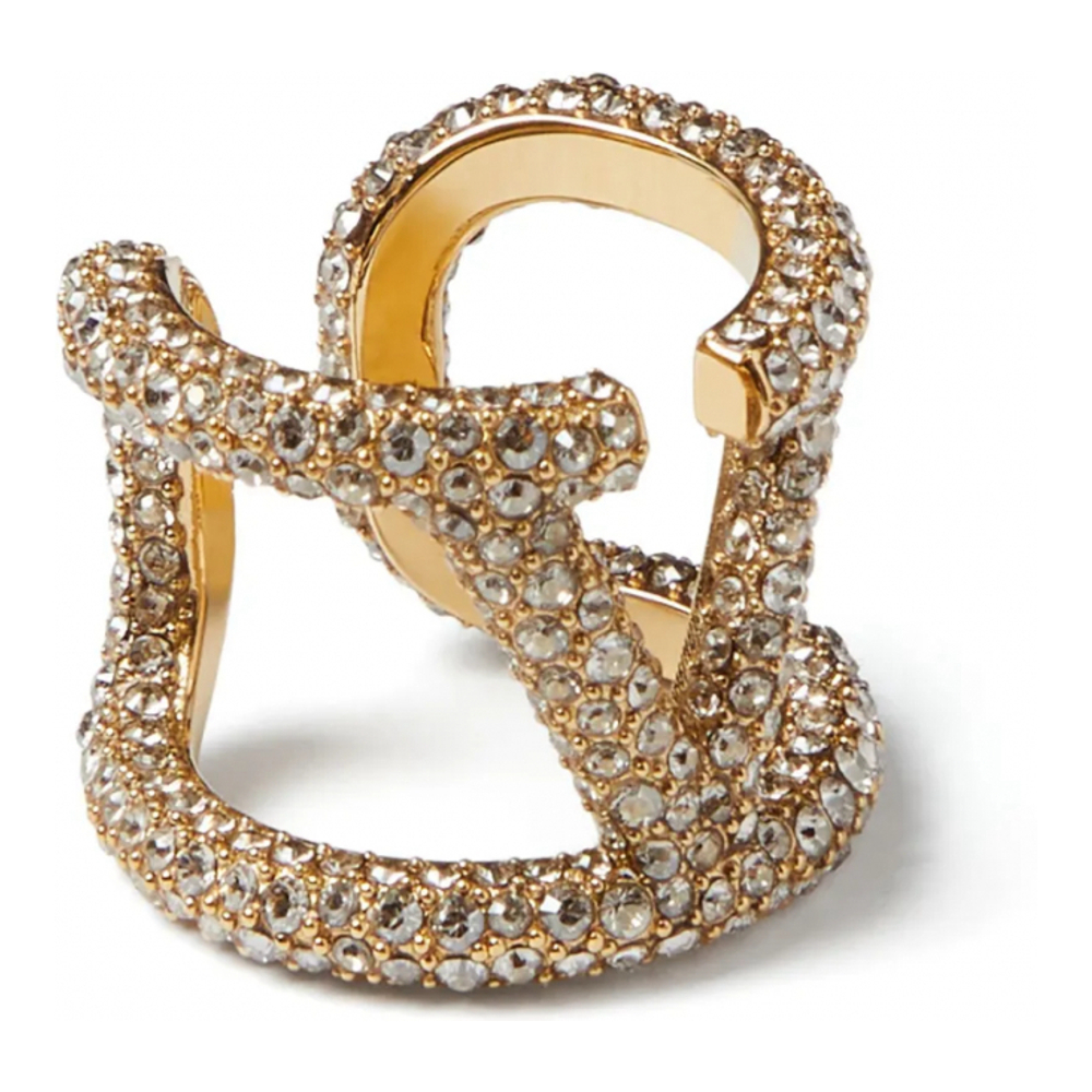 Women's 'VLogo Signature Crystal-Embellished' Ring