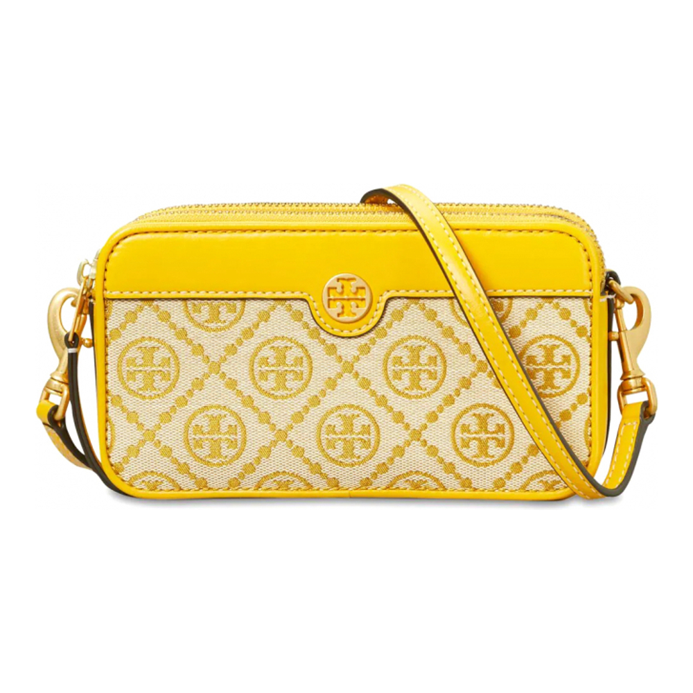 Women's 'T Monogram Jacquard Double-Zip' Mini Bag