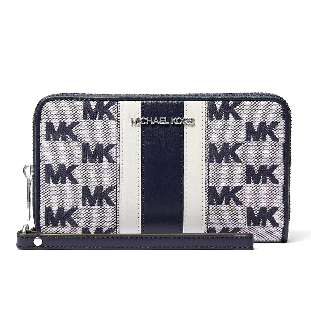 Women's 'Jet Set Travel Large Striped Logo' Smartphone Wallet