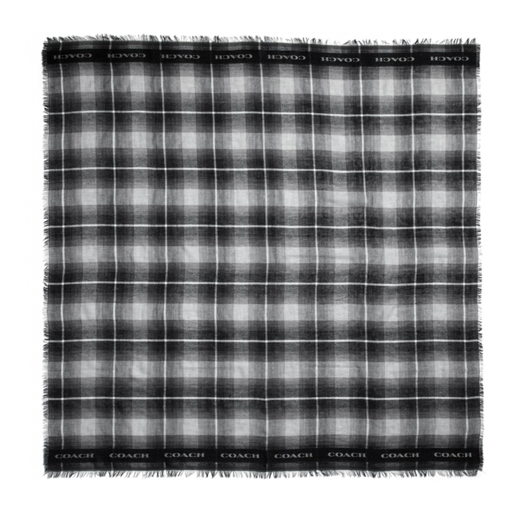'Lightweight Plaid Print Oversized Square' Halstuch für Damen