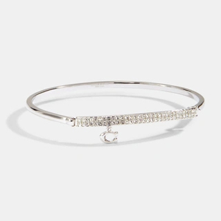 Women's 'Signature Pave Bar Hinged' Bangle