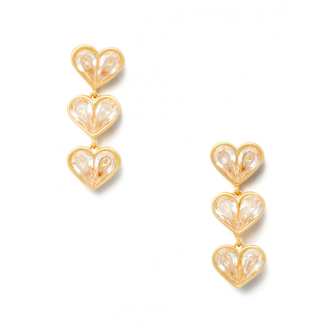 Women's 'Rock Solid Stone Heart Linear' Earrings