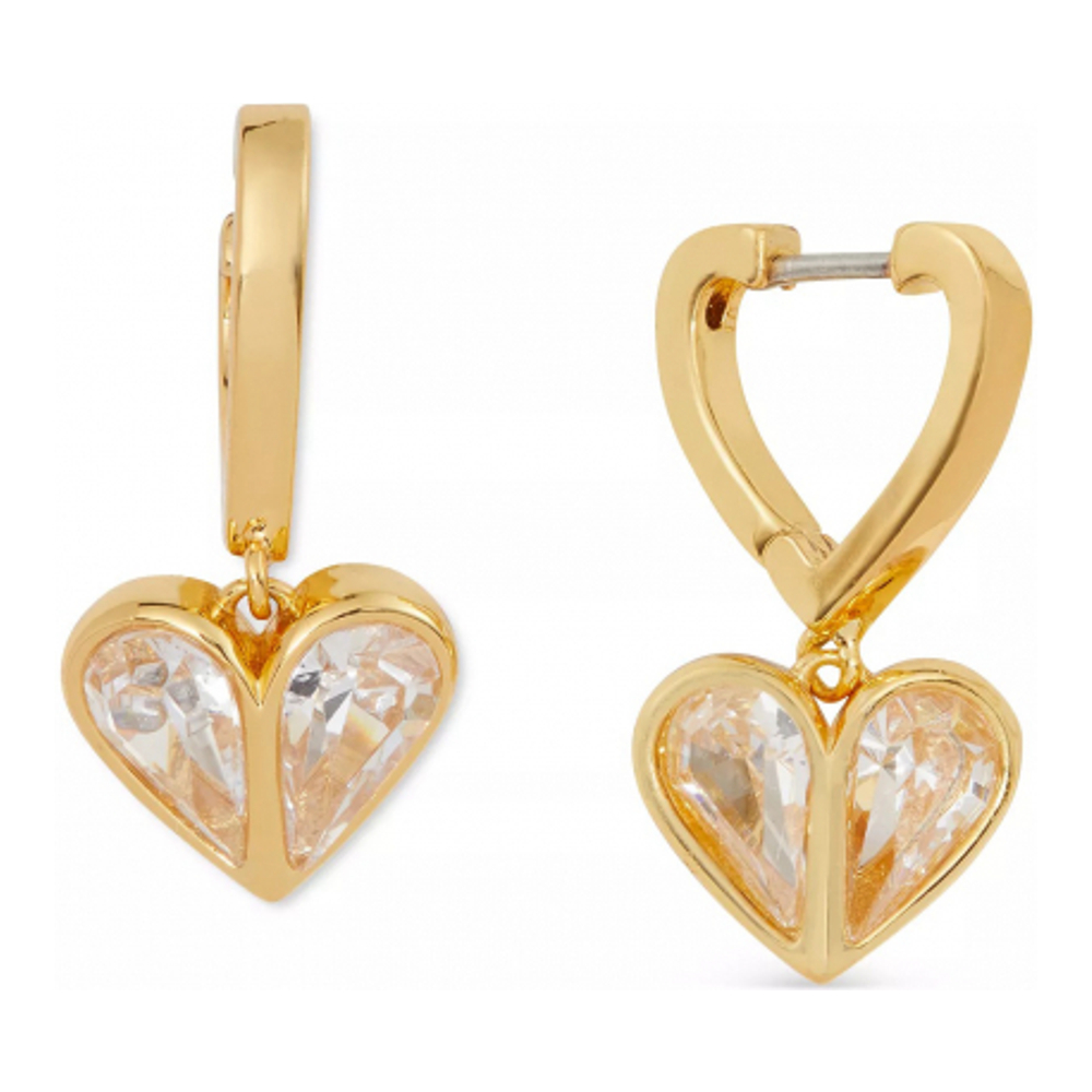 Women's 'Heart Charm Huggie Hoop' Earrings