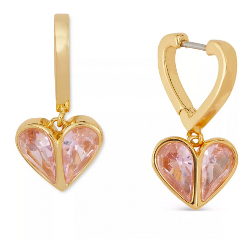 Women's 'Heart Charm Huggie Hoop' Earrings