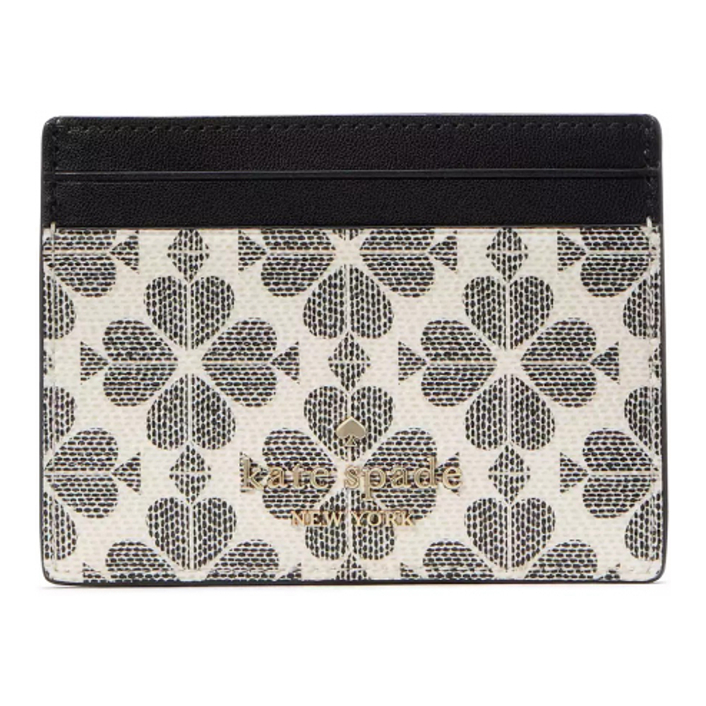 Women's 'Signature Spade Flower Small Slim' Card Holder