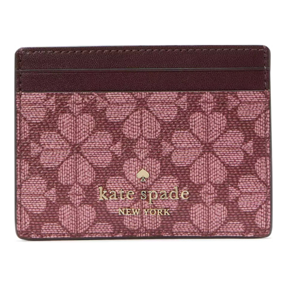 Women's 'Signature Spade Flower Small Slim' Card Holder