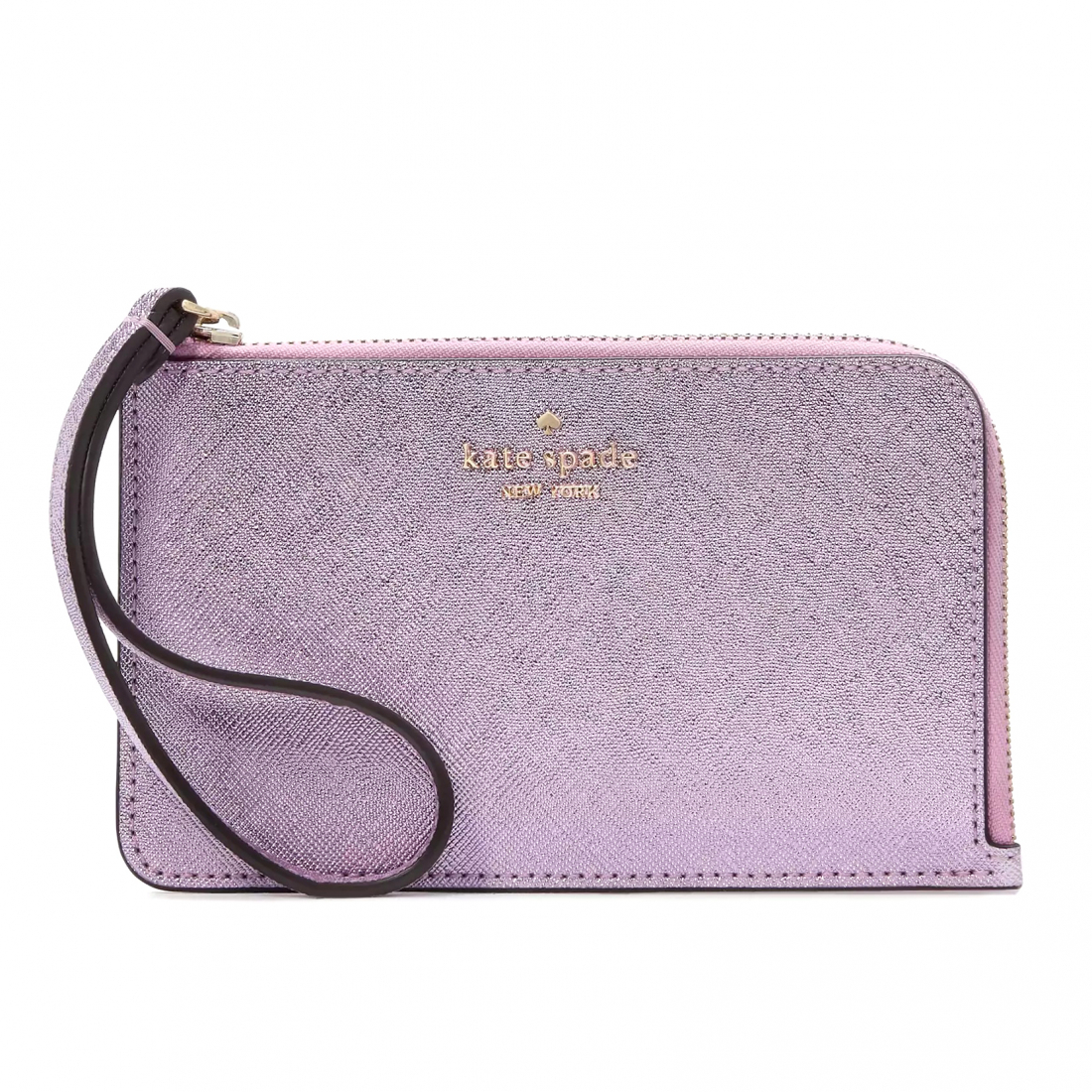 Women's 'Lucy Metallic Small L-Zip' Pouch