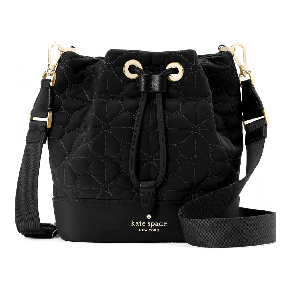 Women's 'Spade Flower Quilted Fabric Mini' Bucket Bag
