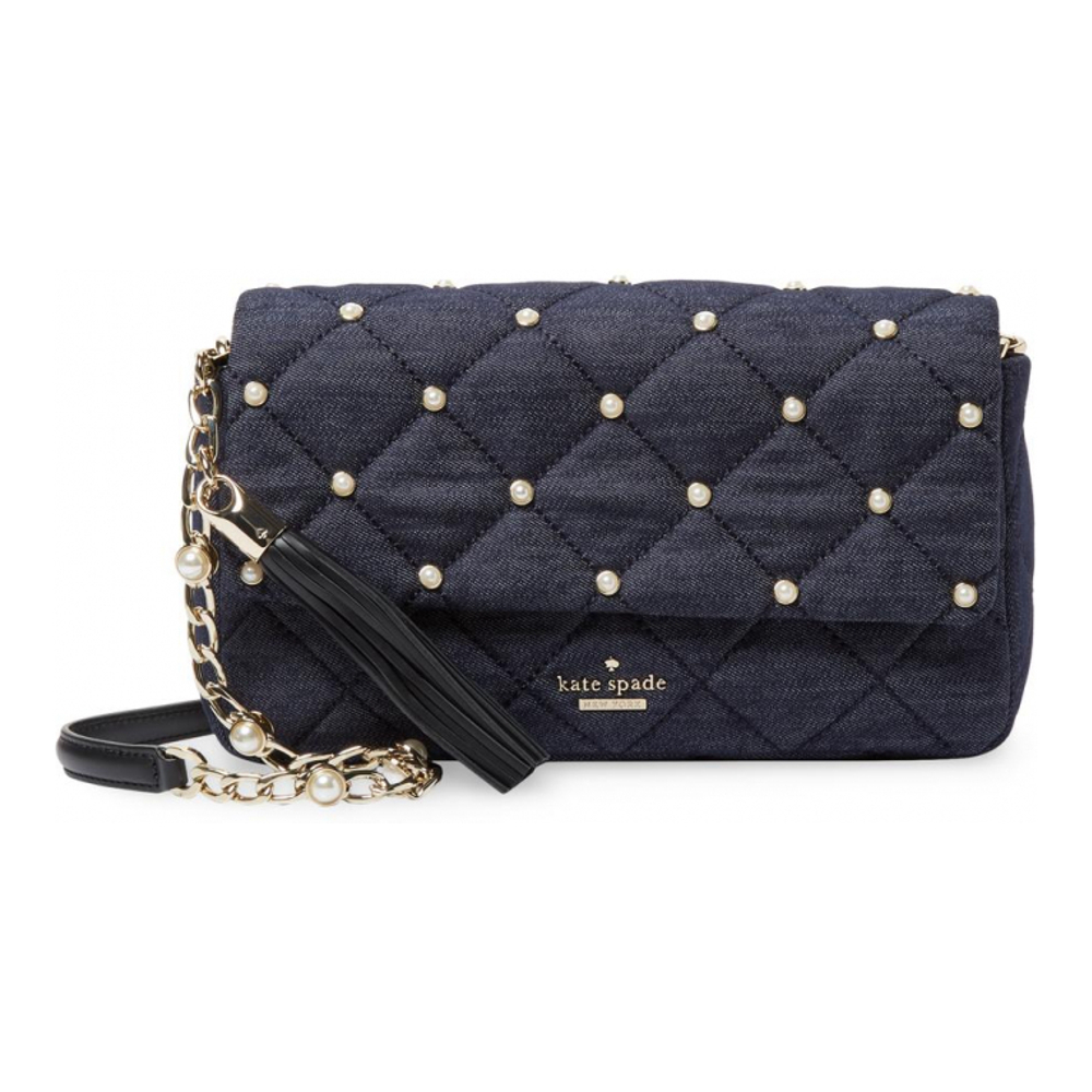 Women's 'Emerson Place Denim Pearl Serena' Shoulder Bag