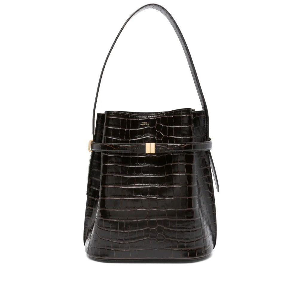 Sac seau 'Belted Crocodile-Embossed' pour Femmes