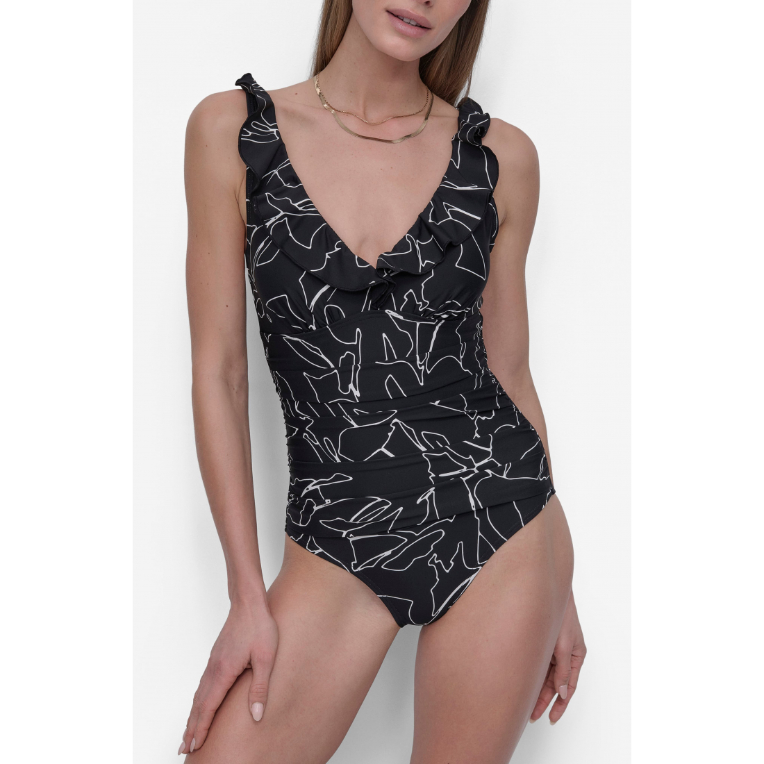 Maillot de bain 'Ruffle Plunge One-Piece' pour Femmes