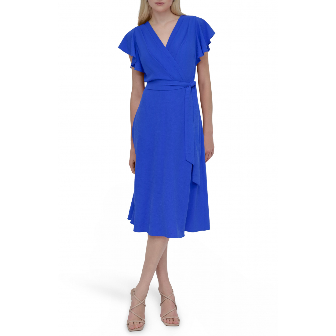 Women's 'Flutter Sleeve' Midi Dress