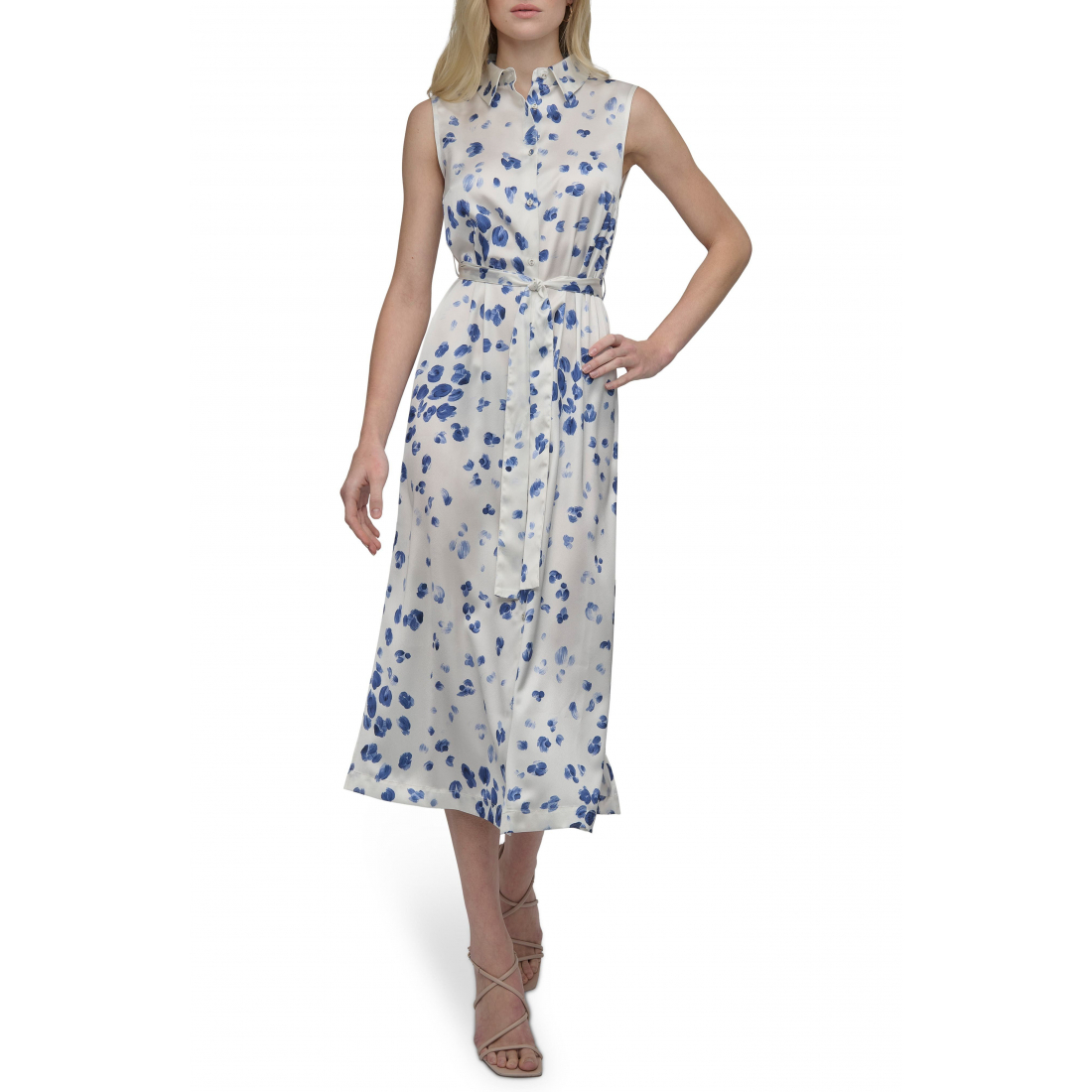 Women's 'Floral Sleeveless' Shirtdress