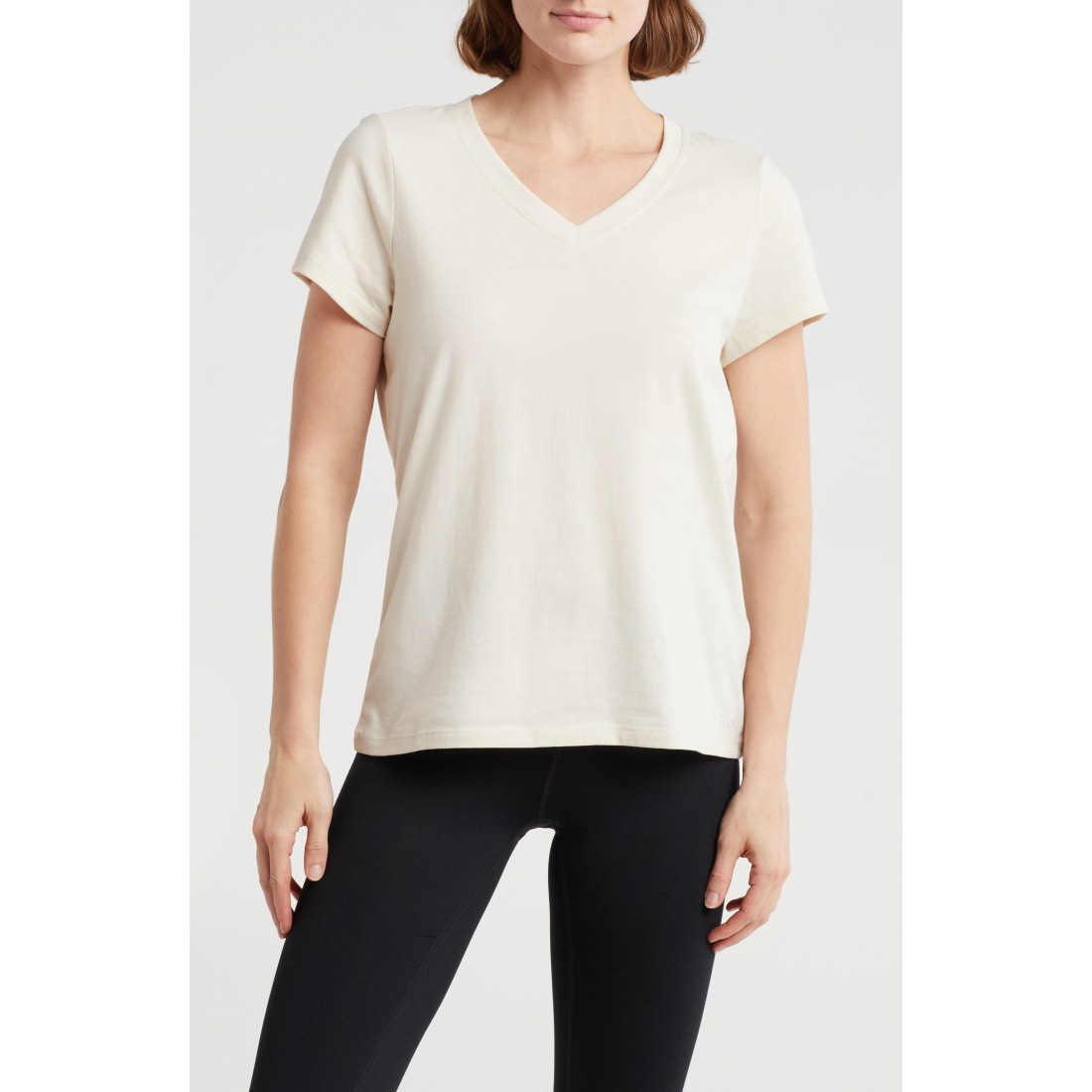 Women's 'Embroidered Logo V-Neck' T-Shirt