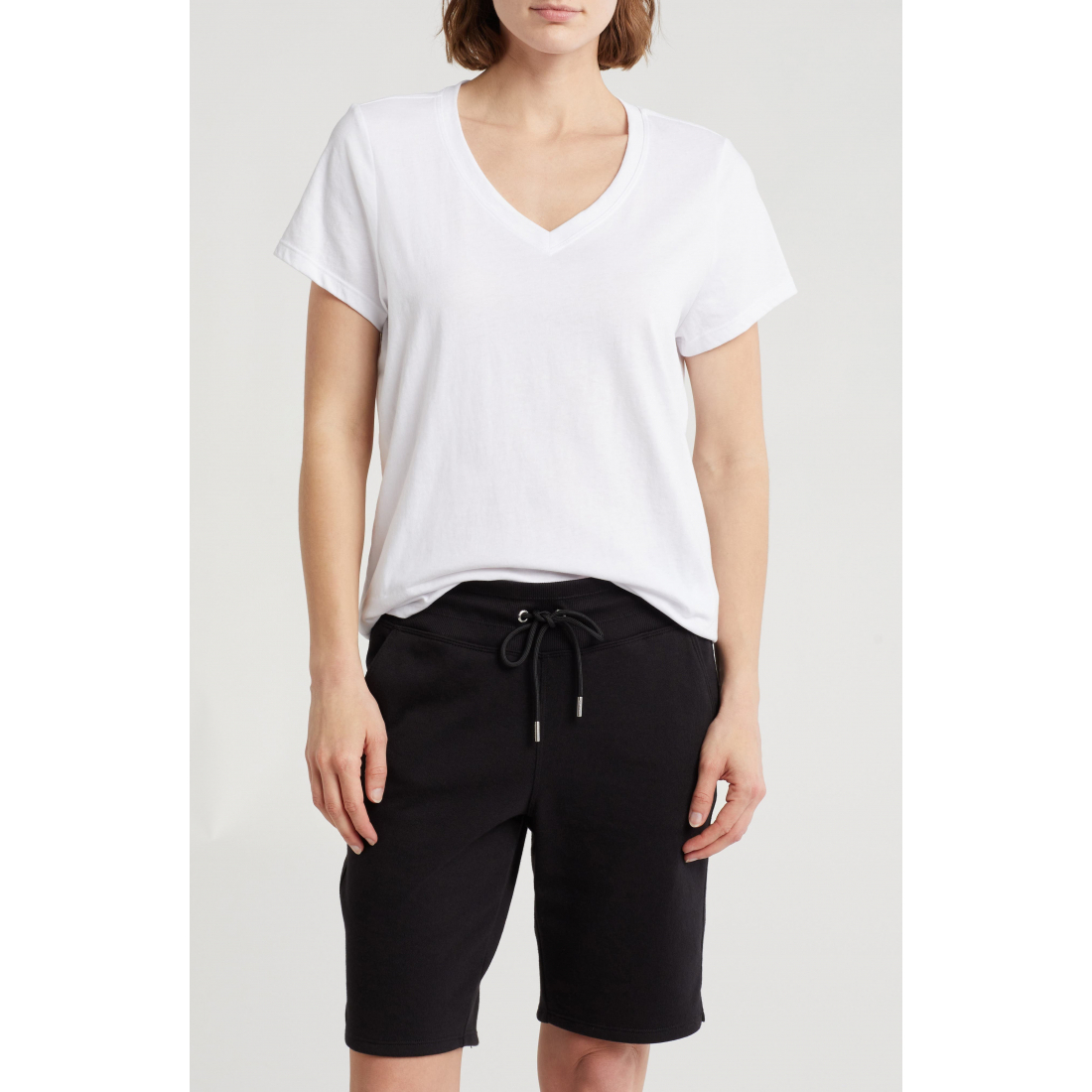 Women's 'Embroidered Logo V-Neck' T-Shirt