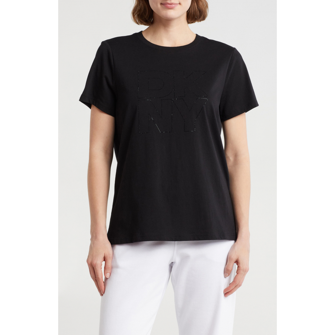 Women's 'Stacked Rhinestone Logo' T-Shirt