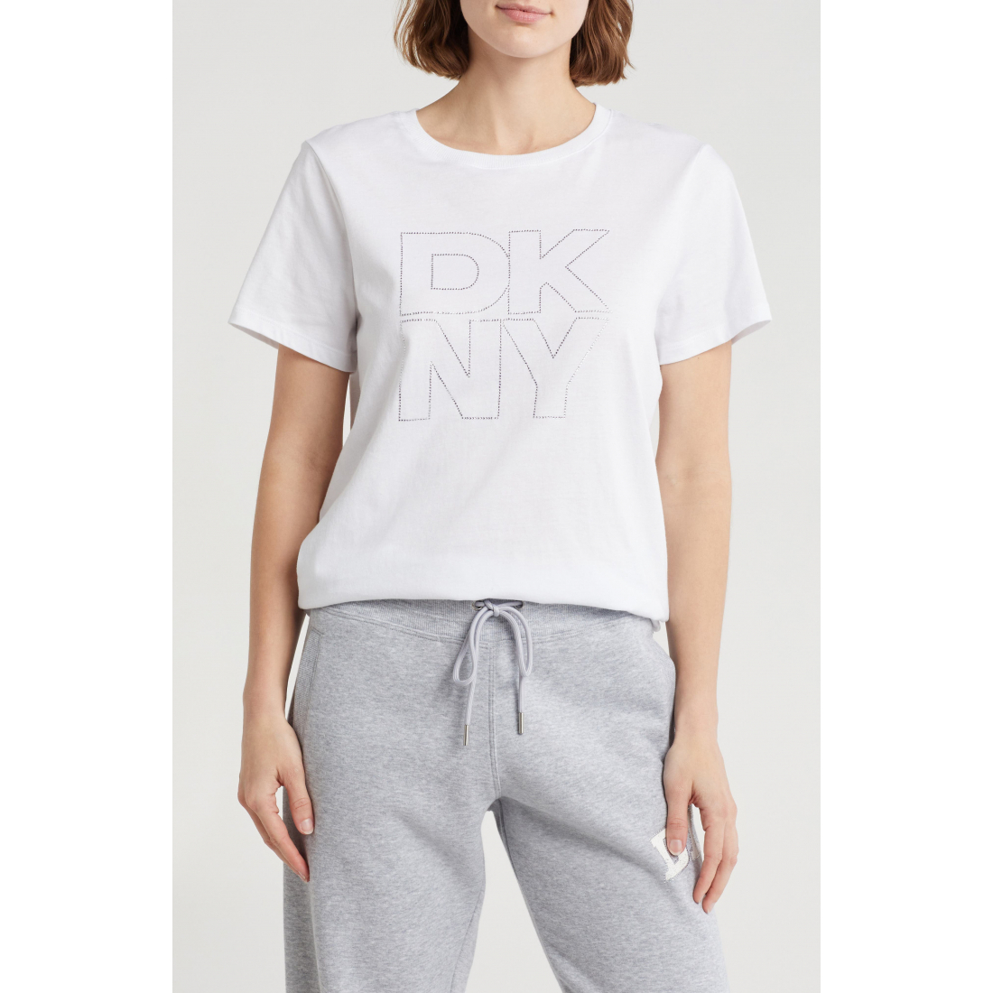 Women's 'Stacked Rhinestone Logo' T-Shirt