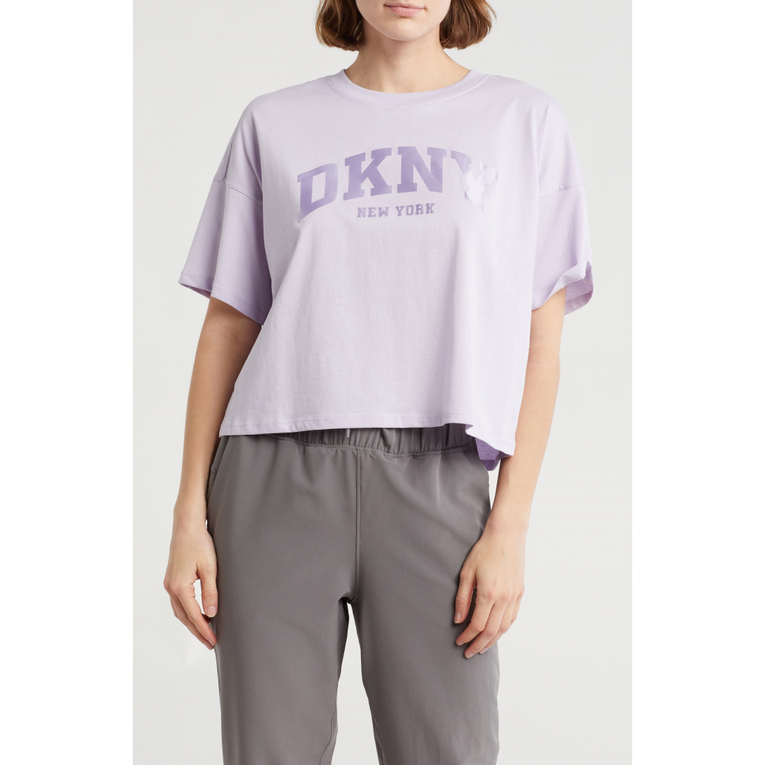 Women's 'Varsity Satin Logo Boxy Crop' T-Shirt