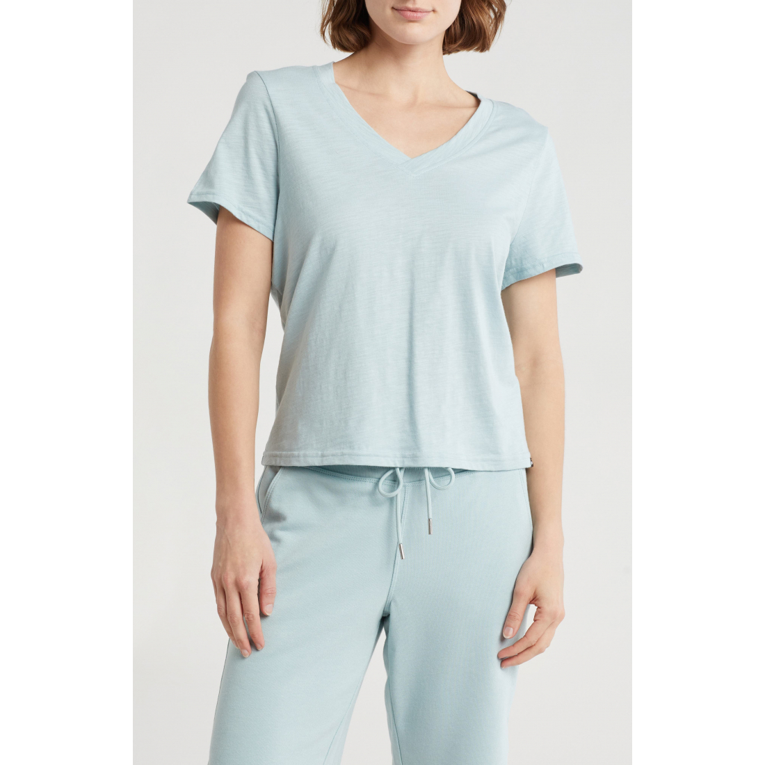 Women's 'V-Neck Slub Jersey' T-Shirt