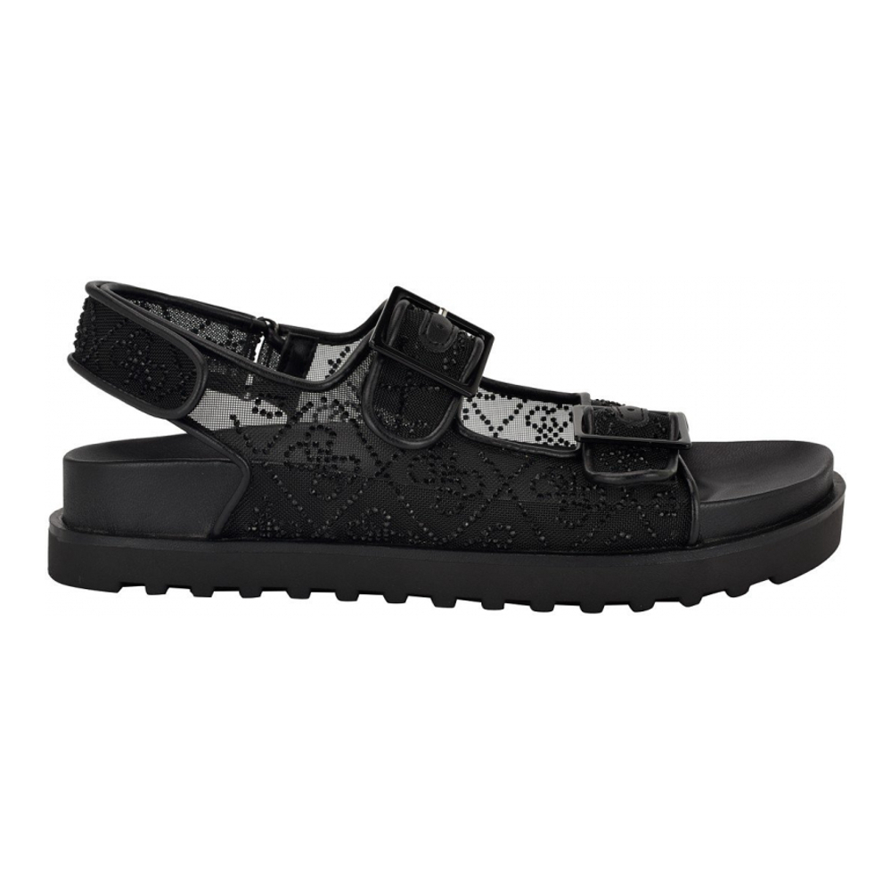 Sandales à semelle plateforme 'Frella Two Band Embellished Footbed Sandals' pour Femmes