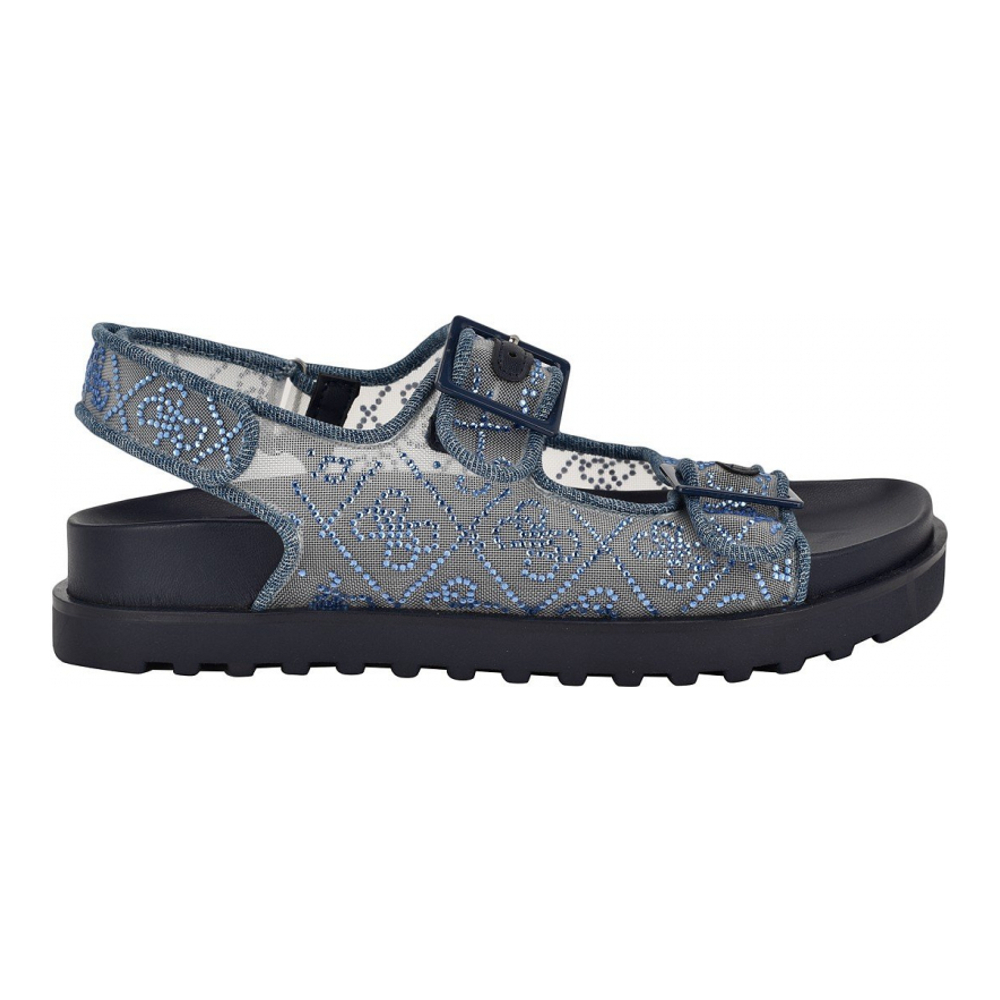 Sandales à semelle plateforme 'Frella Two Band Embellished Footbed Sandals' pour Femmes