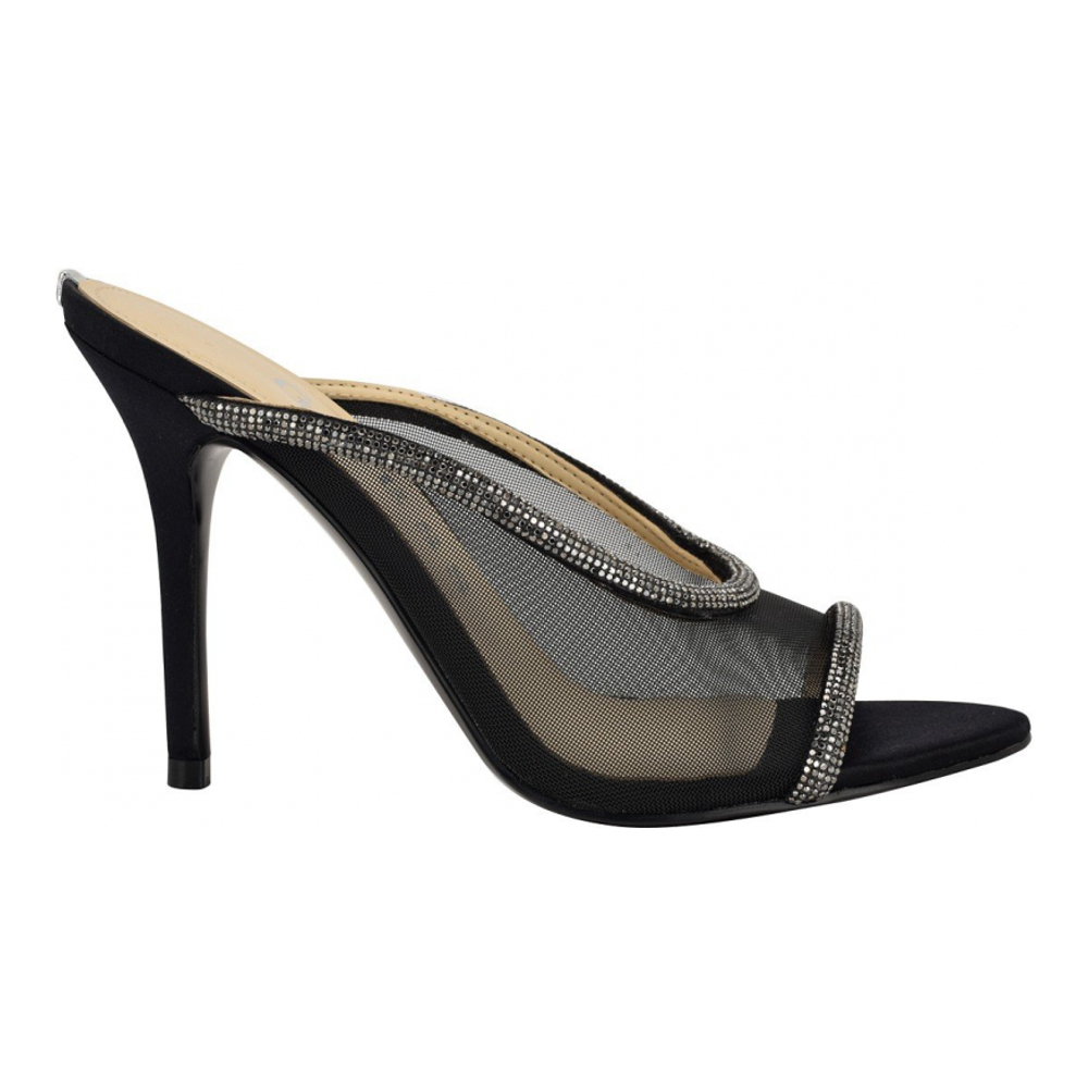 Mules à talon 'Mansa Embellished Mesh Stiletto' pour Femmes