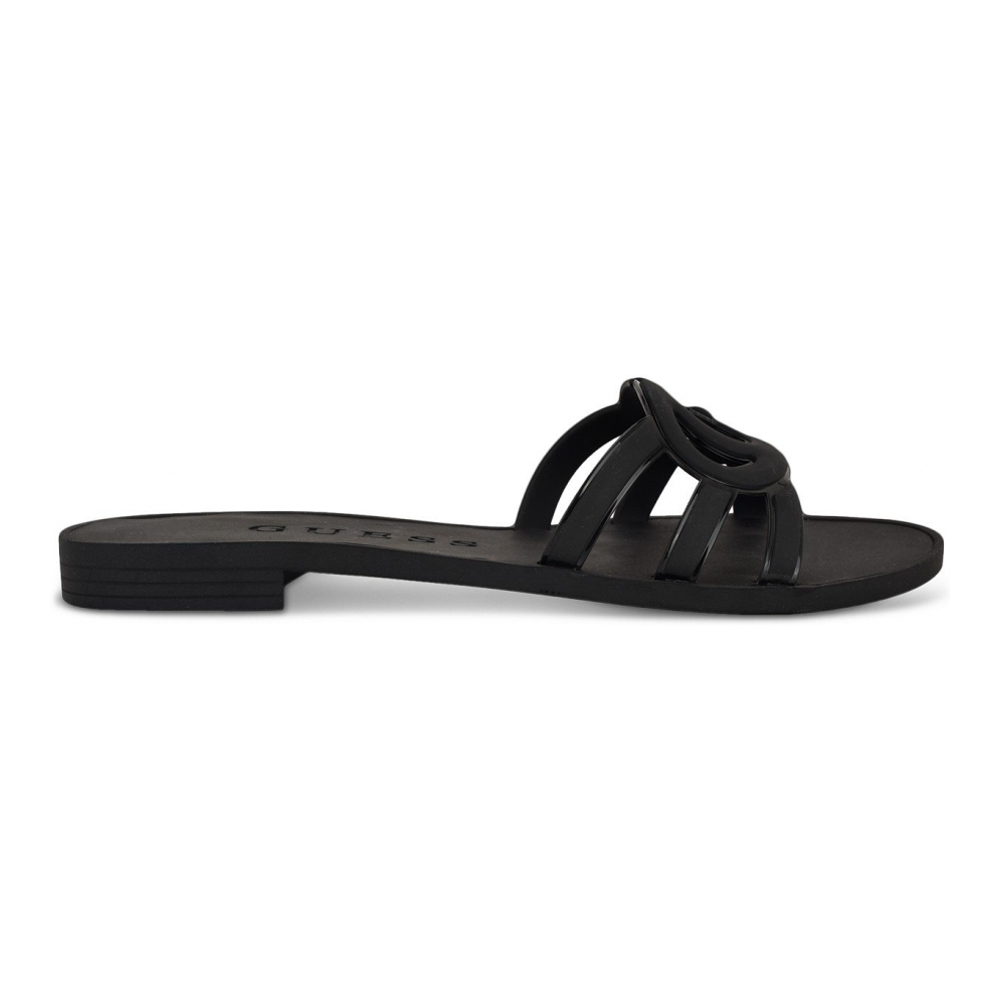 Women's 'Elyho Logo Cutout Jelly' Flat Sandals