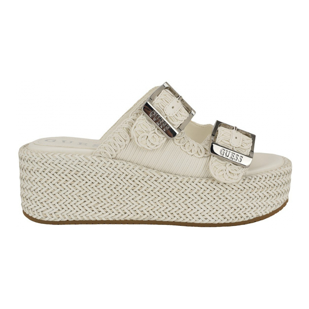 Women's 'Binks Two Band Woven Flat Form Slide' Platform Sandals