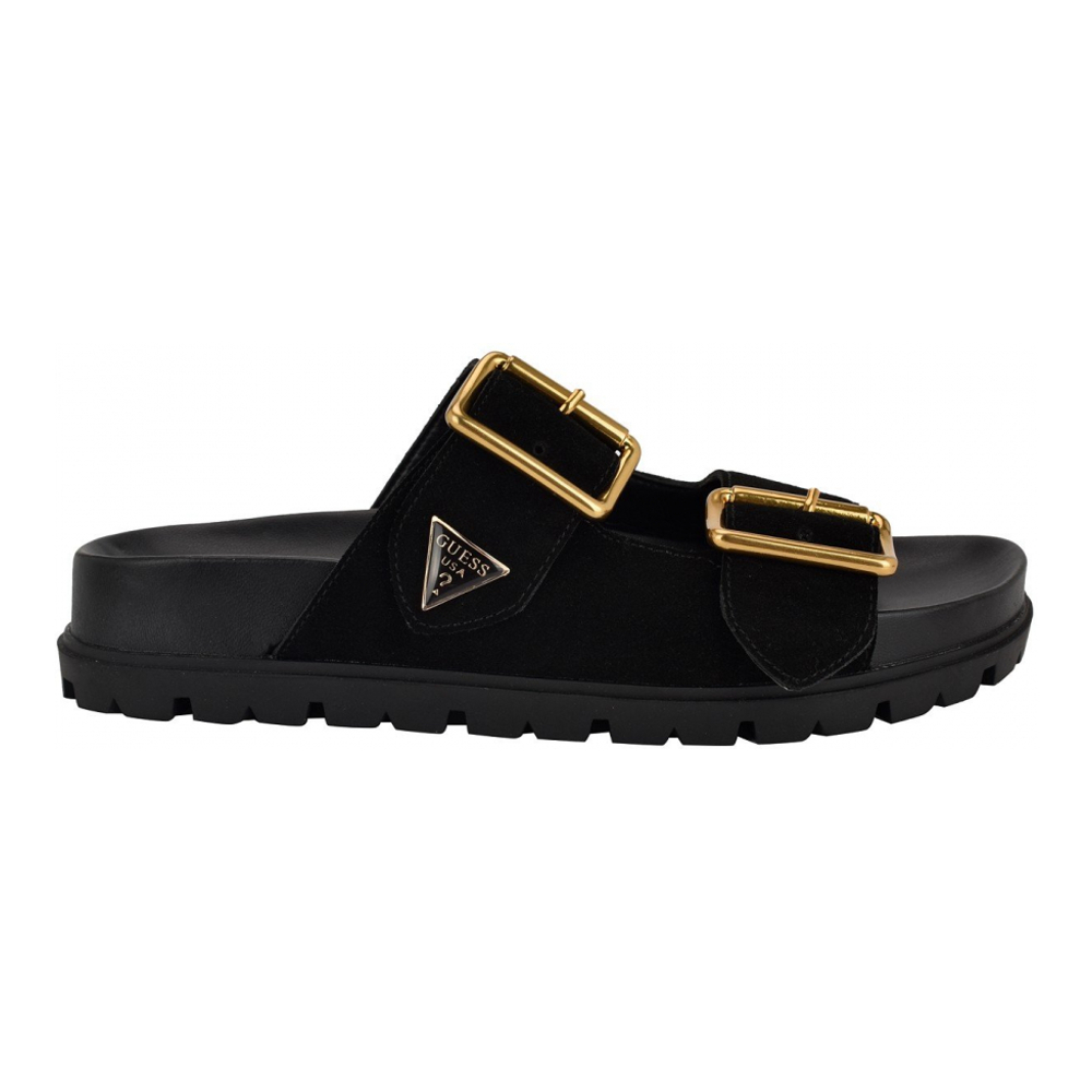 Women's 'Fasten Double-Buckle Footbed' Platform Sandals