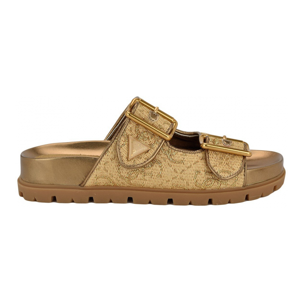 Women's 'Fasten Double-Buckle Footbed' Platform Sandals