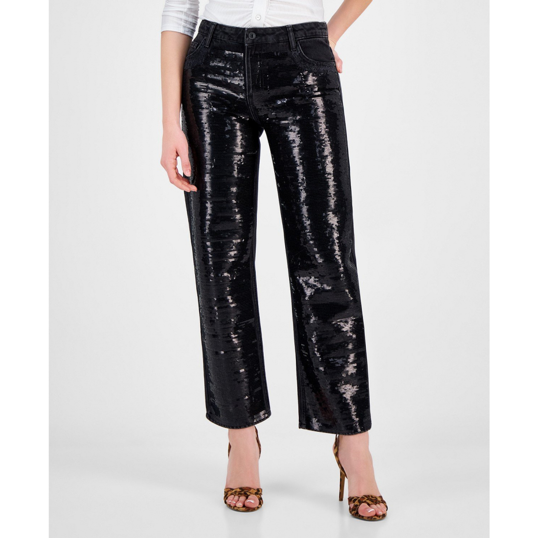 Jeans 'Jill Sequin-Front Boyfriend Jeans' pour Femmes