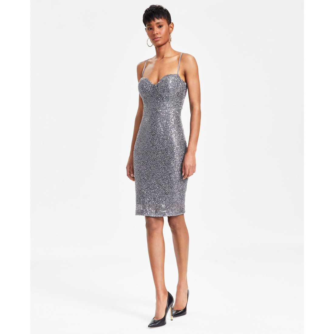 Robe mini 'Serenity Sequin Lace-Back' pour Femmes