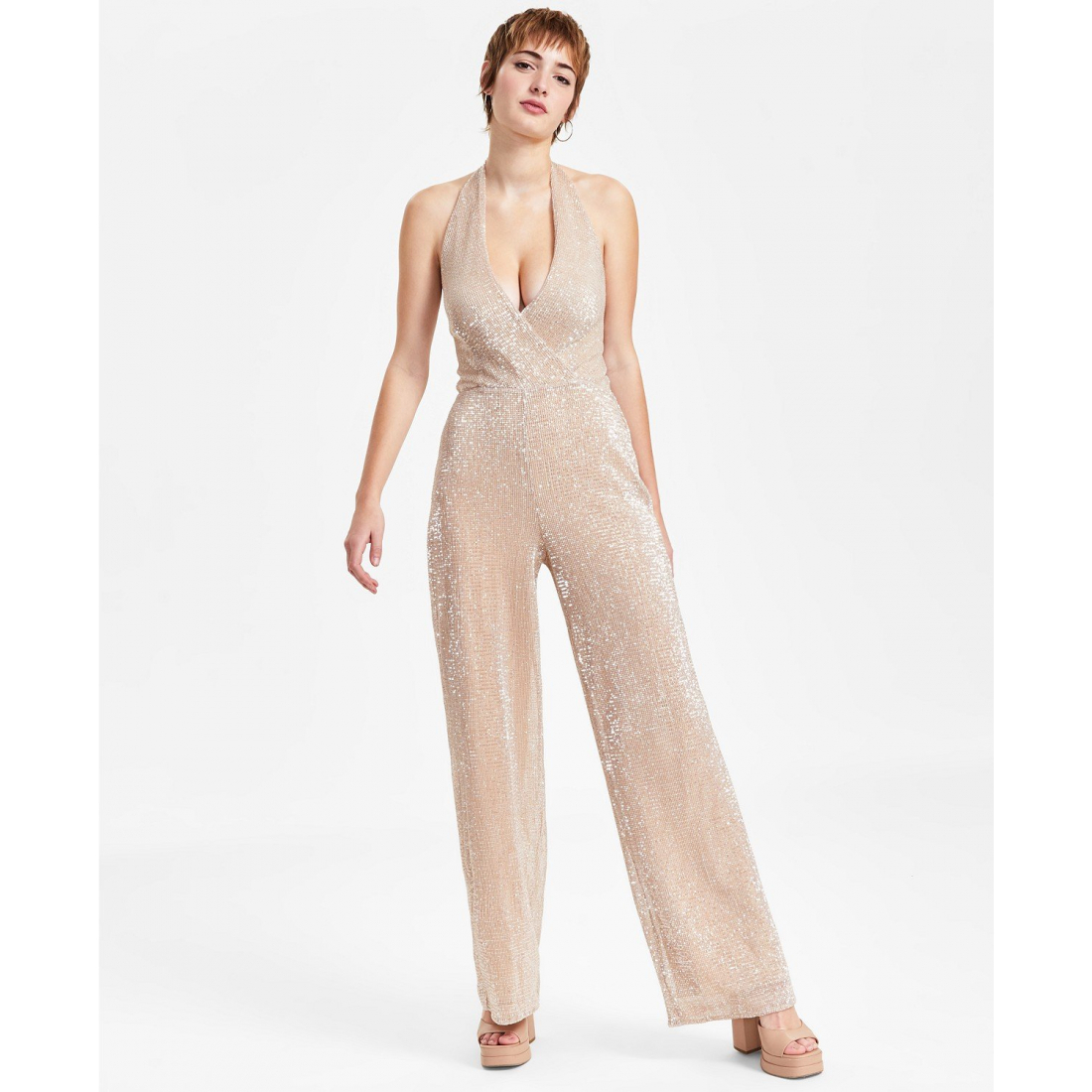 Women's 'Sequin Halter' Jumpsuit