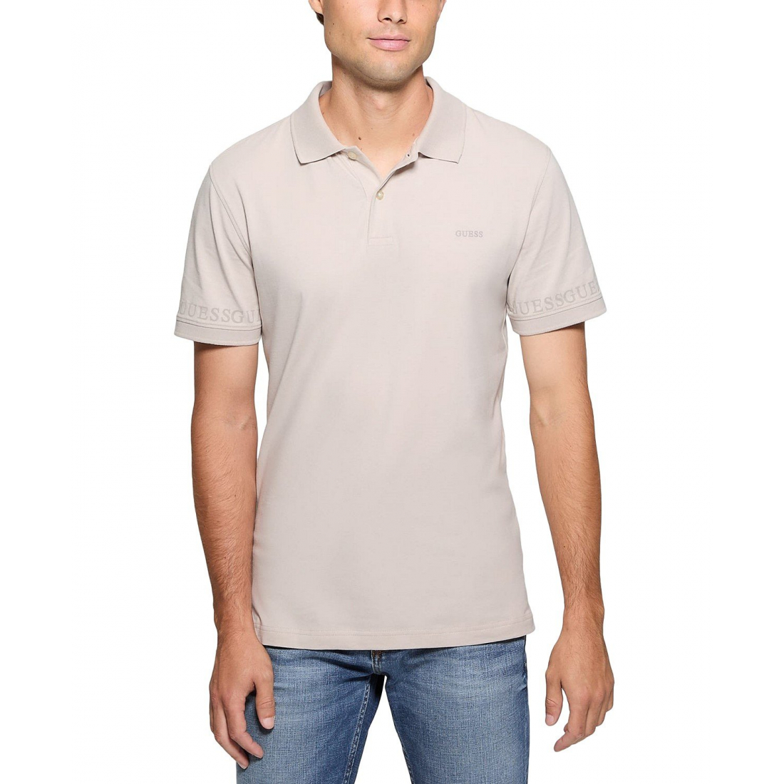 Men's 'Nolan Relaxed-Fit Logo-Print' Polo Shirt