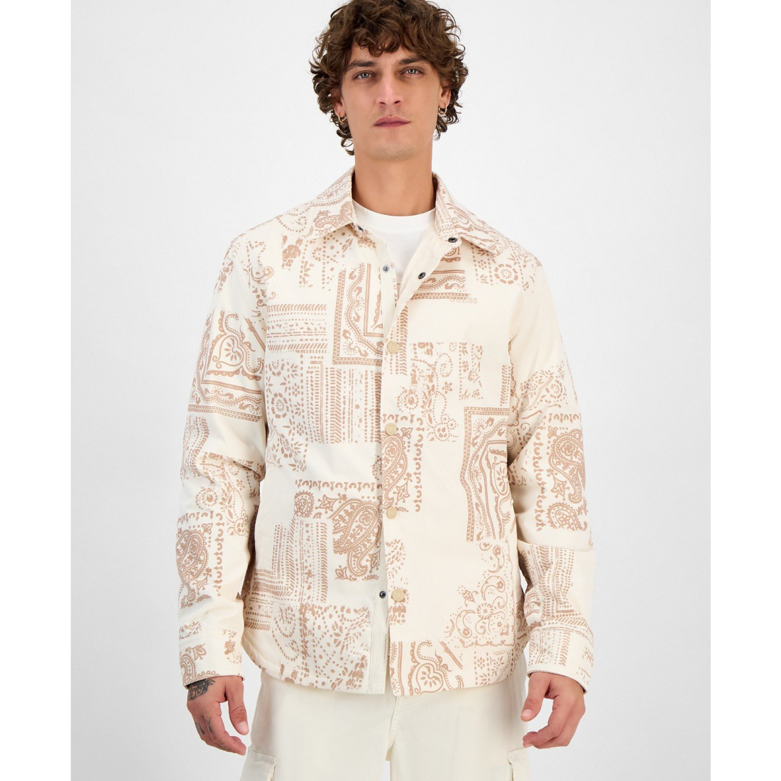 Men's 'Bandana-Print Shirt' Jacket