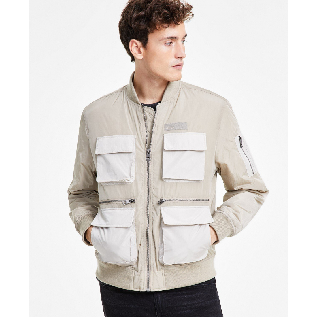 Men's 'Tech Nylon Utility' Bomber Jacket