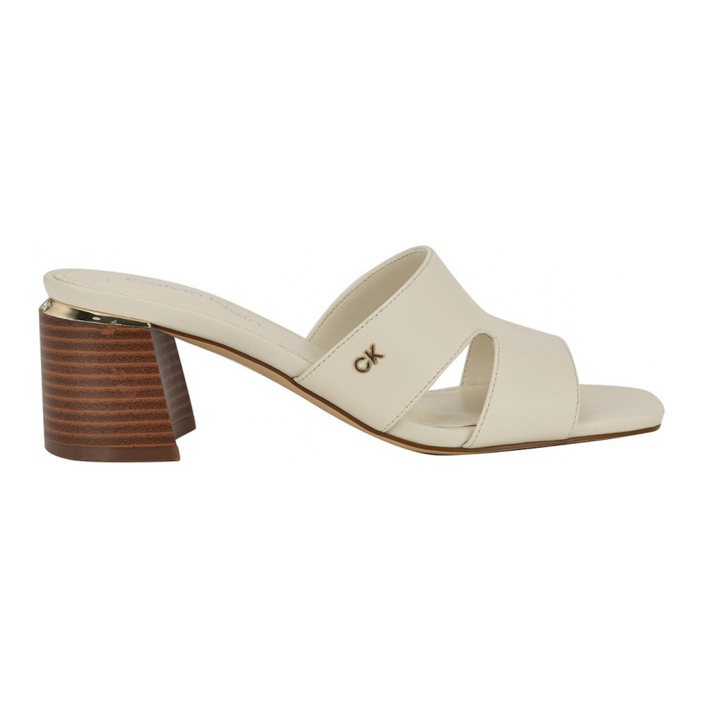 'Valery Logo Block Heel Slide Sandals' für Damen