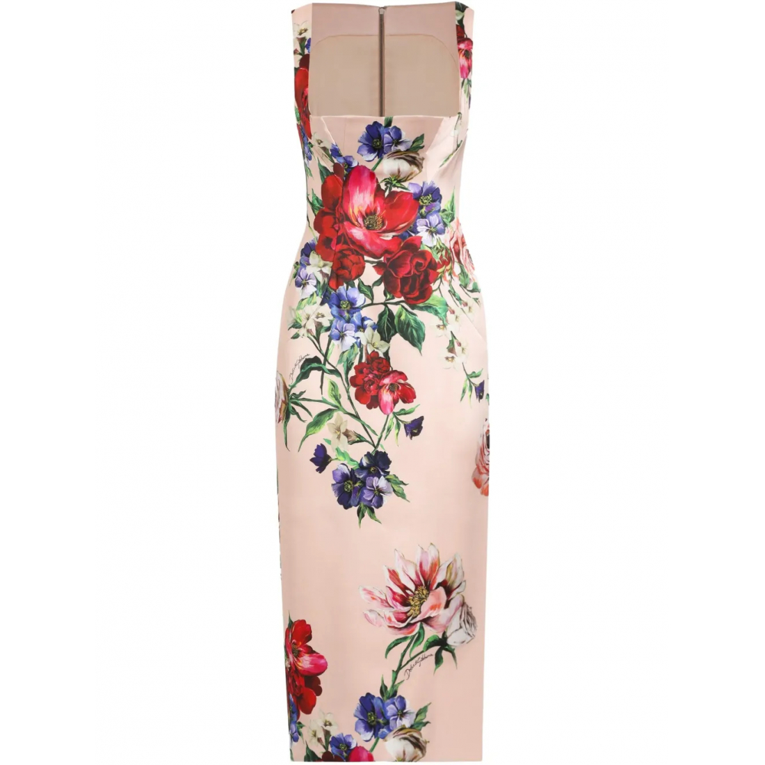 'Floral-Print' Midi Kleid für Damen