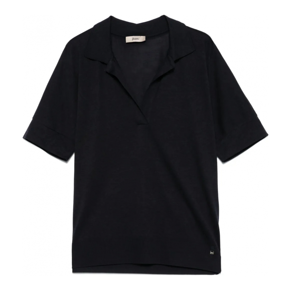 'Fine-Knit' T-Shirt für Damen