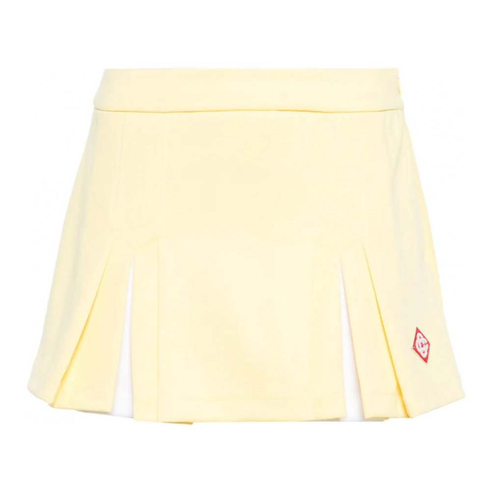 Women's 'Logo-Embroidered Pleated' Mini Skirt