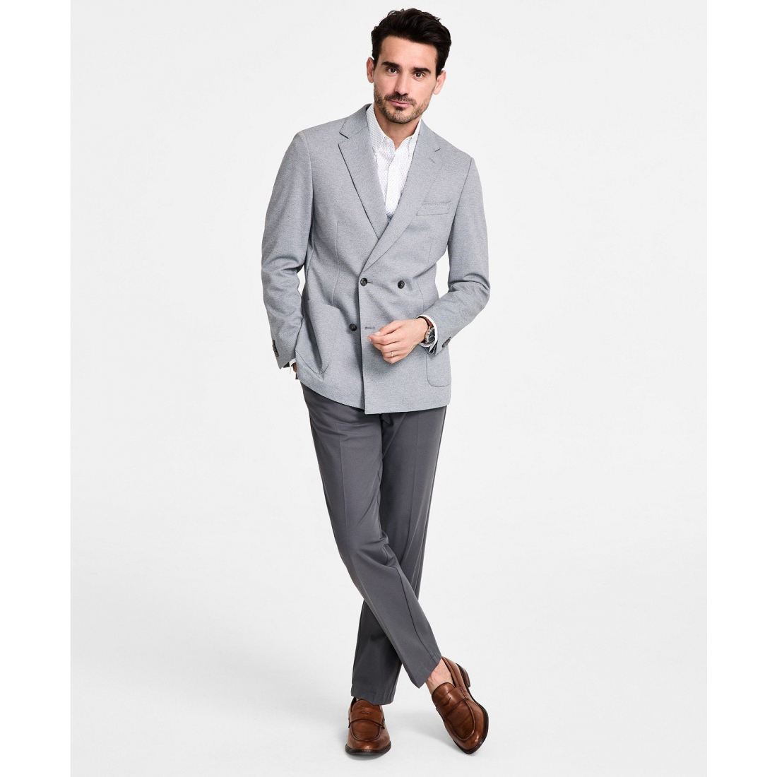 'Classic-Fit Double-Breasted Sport' Mantel für Herren