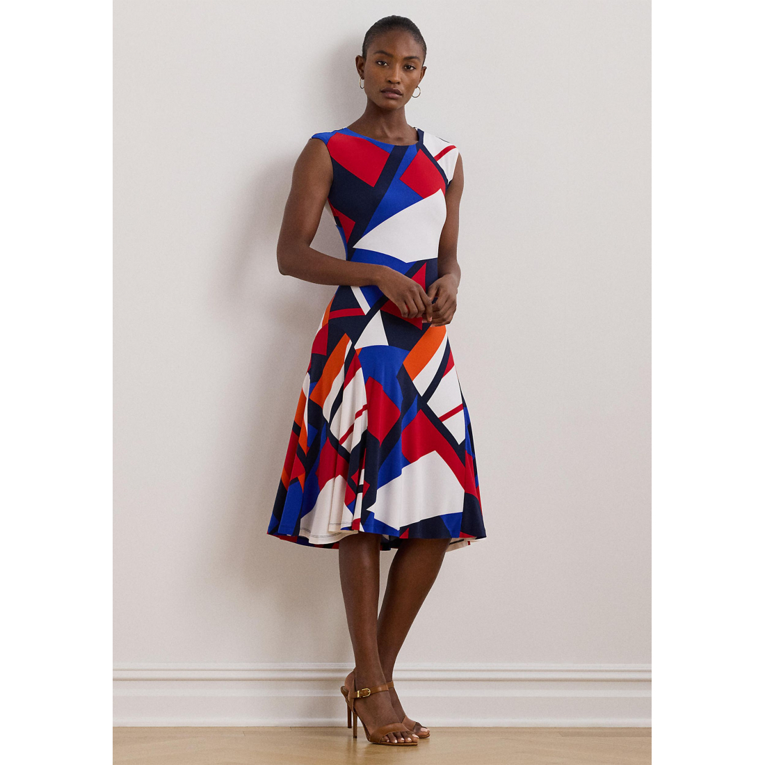 'Print Stretch Jersey' Ärmelloses Kleid für Damen