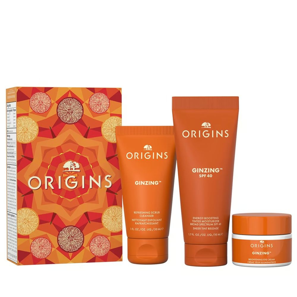 Coffret de soins du visage 'Ginzing Protect & Glow' - 3 Pièces