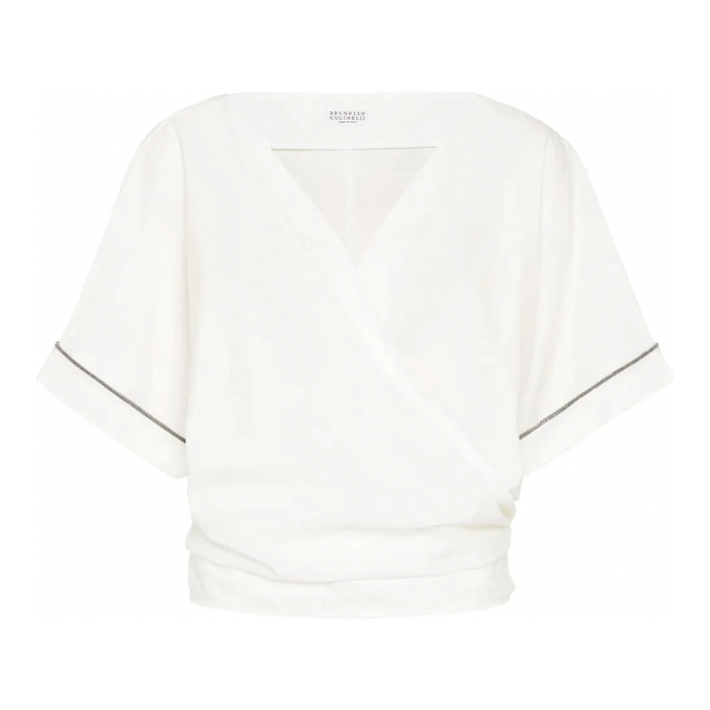 Blouse à manches courtes 'Monili-Embellished' pour Femmes