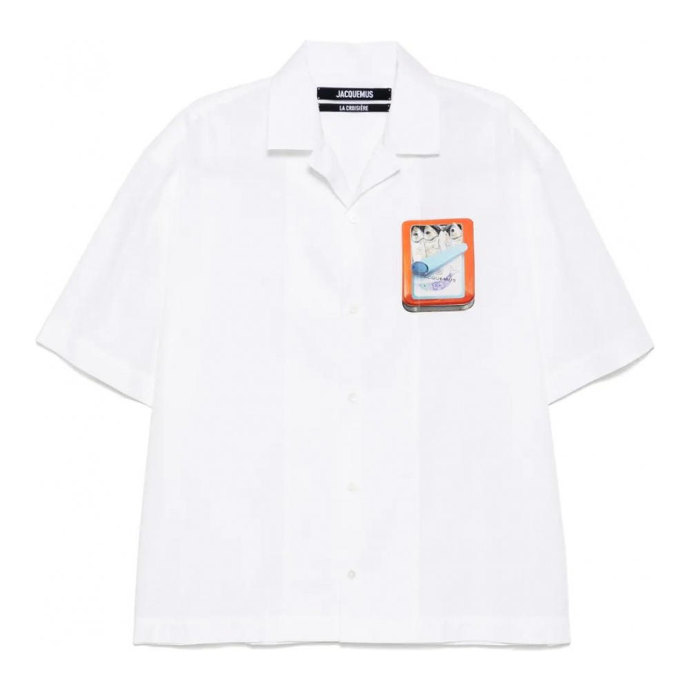 'Graphic Print' Kurzärmeliges Hemd für Herren